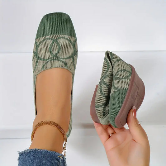 Geometric Pattern Flat Shoes